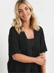 črna - Yours Curve Kimono Cardigan - Slika 4 iz 5