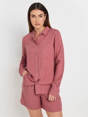 Long Tall Sally Pink Long Sleeve Containing Shirt - Image 1 of 5