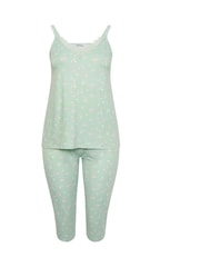 Yours Curve Heart Print Cami Crop Pyjamas Set - صورة 5 من 5