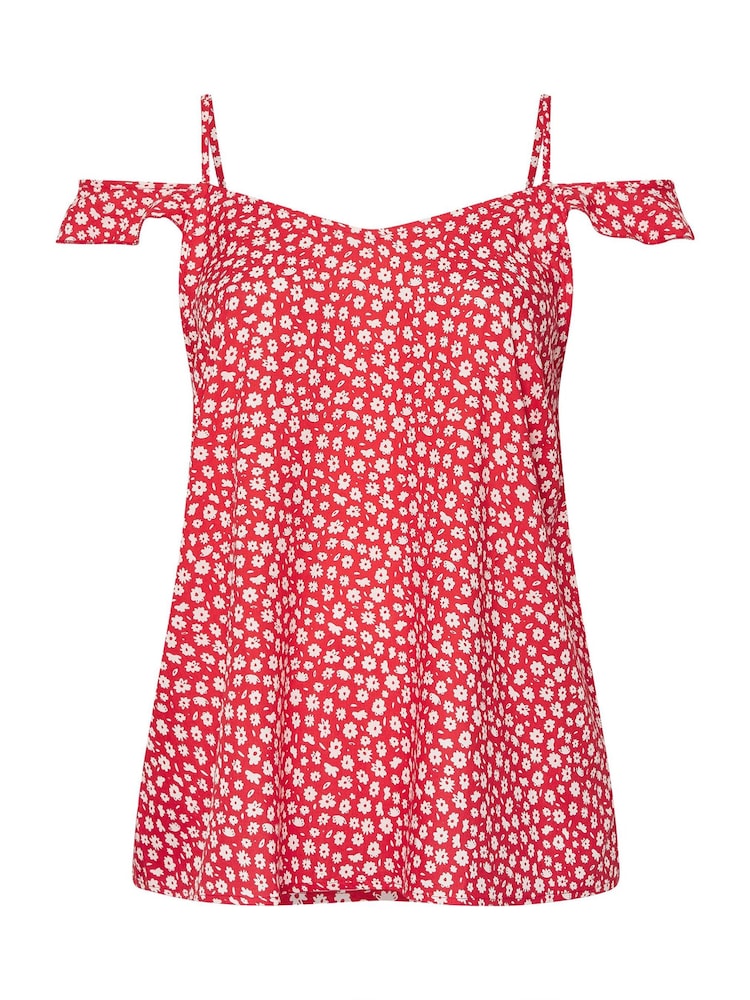 Rojo - Yours Curve Frill T-Shirt - Imagen 5 de 5