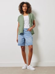 M&Co Green Grown On Sleeve Button Shirt - Image 2 of 5