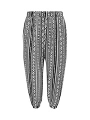 Yours Curve Black Jersey Crop Harem Trousers - Image 5 of 5