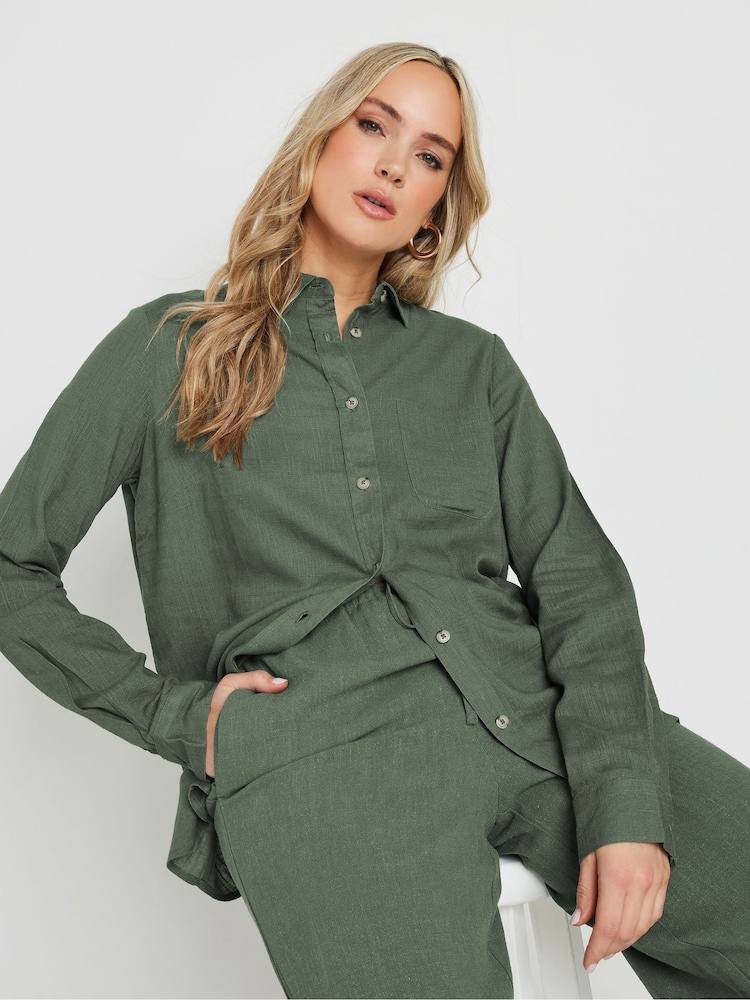 Long Tall Sally Green Long Sleeve Containing Shirt - Image 1 of 8
