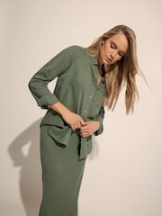 Long Tall Sally Green Long Sleeve Containing Shirt - Image 7 of 8