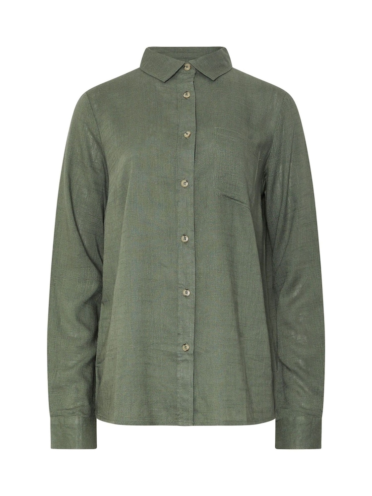 Long Tall Sally Green Long Sleeve Containing Shirt - Image 8 of 8