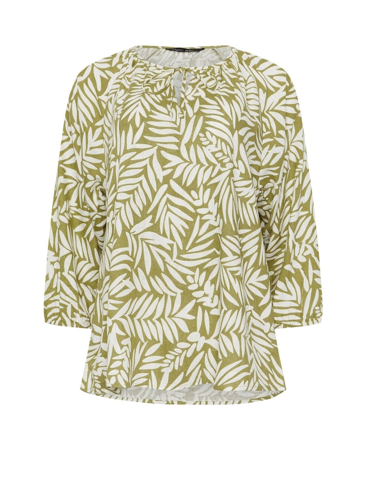 Green - M&Co Long Sleeve Tie Neck Top - Image 5 of 5 Green - M&Co Long Sleeve Tie Neck Top - Image 5 of 5