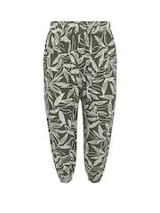 Yours Curve Green Jersey Crop Harem Trousers - Image 5 of 5
