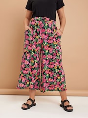 Yours Curve Multi Jersey Midaxi Culottes - Image 1 of 5