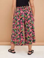 Yours Curve Multi Jersey Midaxi Culottes - Image 3 of 5