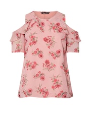 Rosa claro - Yours Curve Lined Frill Blouse - Imagen 5 de 5