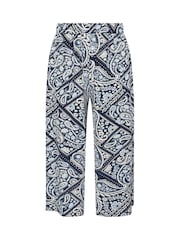 Yours Curve Light Blue Jersey Midaxi Culottes - Image 5 of 5