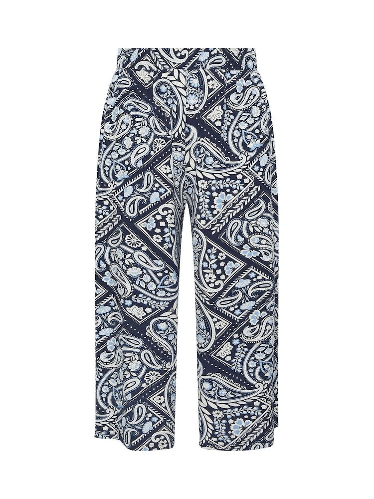 Yours Curve Light Blue Jersey Midaxi Culottes - Image 5 of 5