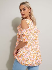 Rosa - Yours Curve Lined Frill Blouse - Imagen 3 de 5