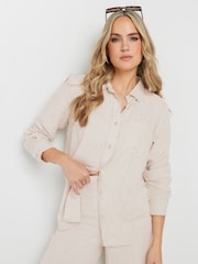 Long Tall Sally Natural Long Sleeve Containing Shirt - Image 2 of 6