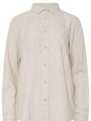 Long Tall Sally Natural Long Sleeve Containing Shirt - Image 6 of 6