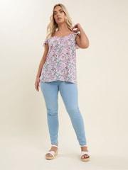 Rosa - Yours Curve Frill T-Shirt - Imagen 4 de 5