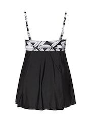 Yours Curve Black Knot Front Bandeau Swim Dress - Image 7 of 7