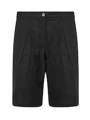 PixieGirl Petite Black Knee Shorts Contains Linen - Image 6 of 6