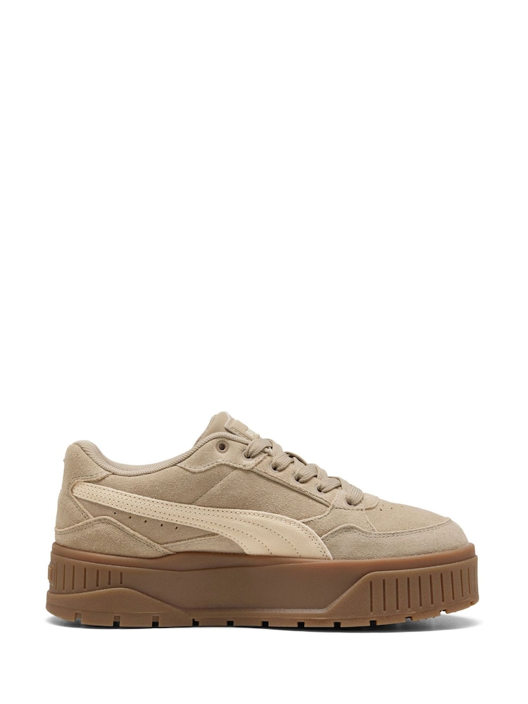 Puma Light Brown Womens Karmen Trainers - Image 1 of 6 Puma Light Brown Womens Karmen Trainers - Image 1 of 6