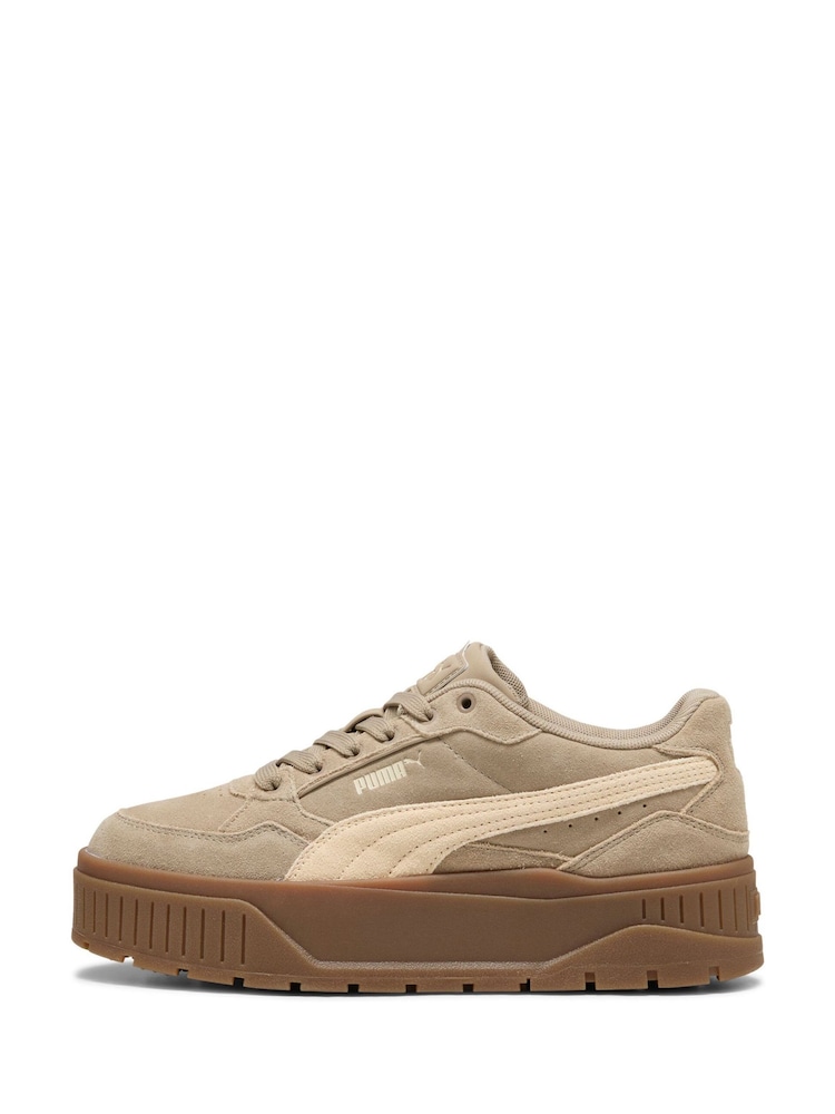 Puma Light Brown Womens Karmen Trainers - Image 2 of 6 Puma Light Brown Womens Karmen Trainers - Image 2 of 6