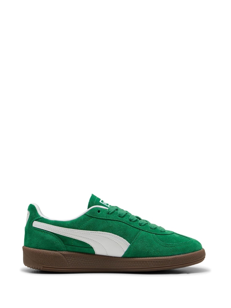 Puma Green Womens Palermo Trainers - Image 1 of 8