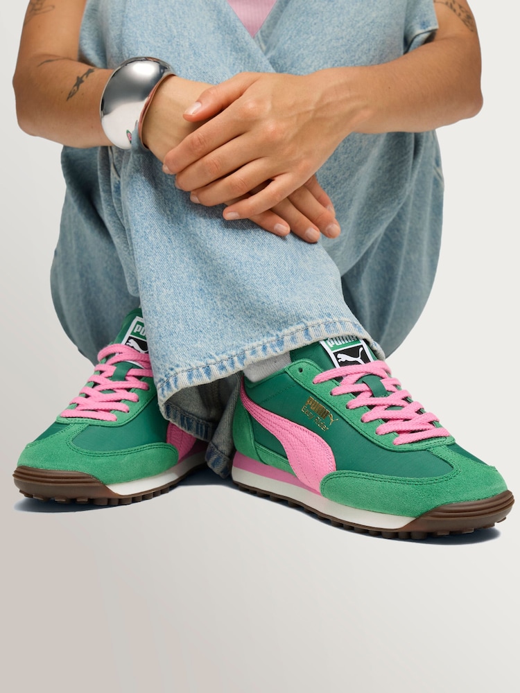 Puma Green/Pink Womens Easy Rider Trainers - Image 8 of 8 Puma Green/Pink Womens Easy Rider Trainers - Image 8 of 8