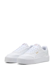Puma White Womens Carina Mia Trainers - Image 3 of 6