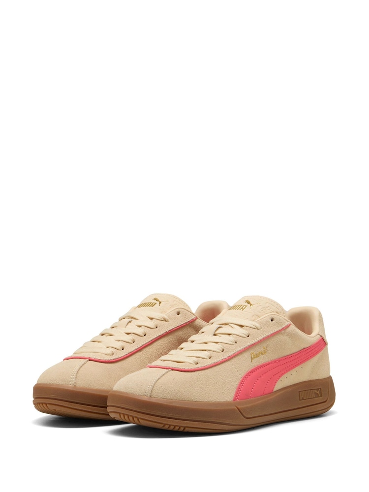 Puma Beige Womens Club Klassika Trainers - Image 1 of 6 Puma Beige Womens Club Klassika Trainers - Image 1 of 6
