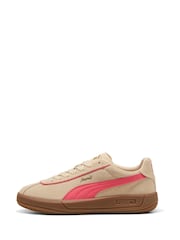 Puma Beige Womens Club Klassika Trainers - Image 3 of 6