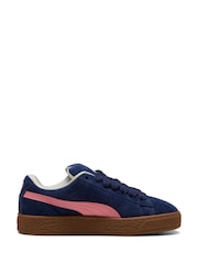 Puma Navy/Pink Womens Suede XL Trainers - Image 1 of 8