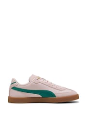 Puma Pink/Green Womens Club Era Trainers - Image 1 of 6