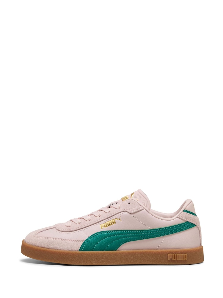 Puma Pink/Green Womens Club Era Trainers - Image 2 of 6