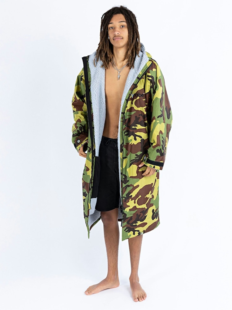 dryrobe Green/Grey Advance Adult Long Sleeve Changing Robe - Image 4 of 10