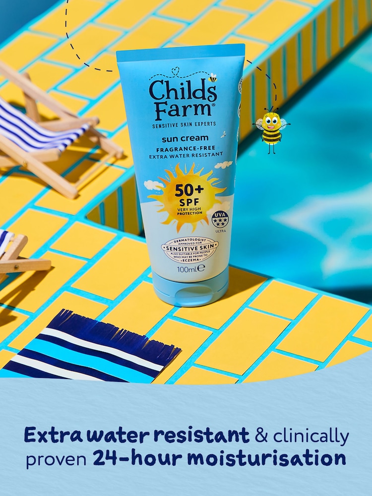 Childs Farm SPF50+ Sun Cream Fragrance Free 100ml - Image 4 of 4