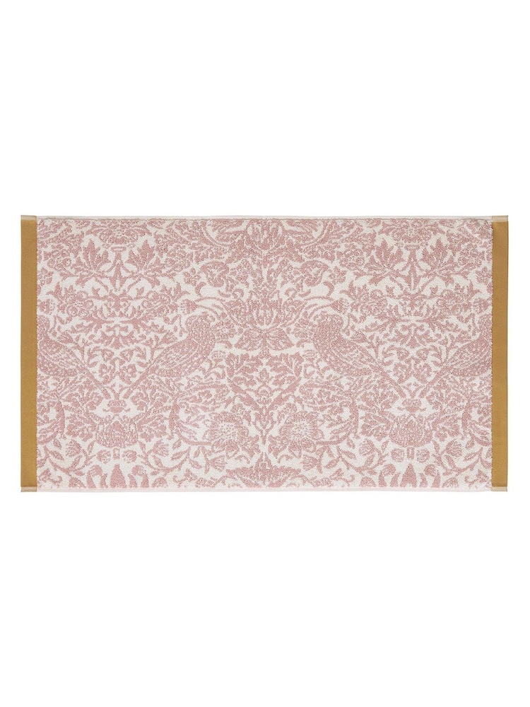 William Morris At Home Plaster Pink Strawberry Thief Bath Mat - Image 2 of 2