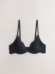 Black Pad Plunge A-E Lace Bra - Image 7 of 9