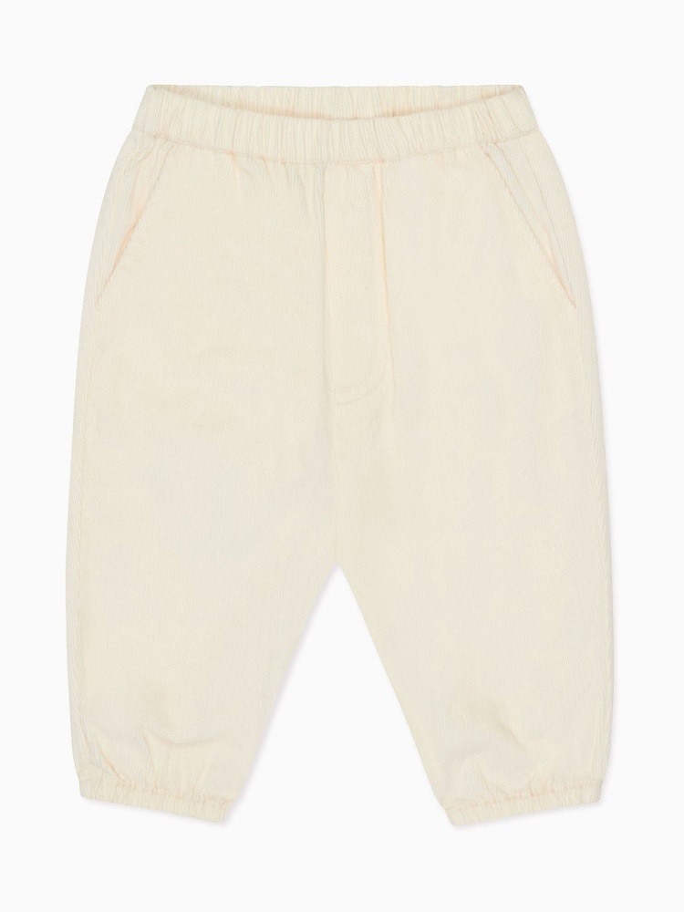 Mori Cream Bamboo Cord Pull Up 100% Cotton Trousers - Image 1 of 1