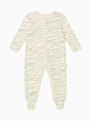 MORI Green Bamboo 2 Way Zip-Up Sleepsuit - Image 4 of 6