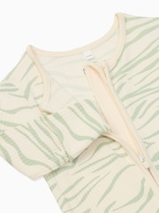 MORI Green Bamboo 2 Way Zip-Up Sleepsuit - Image 6 of 6