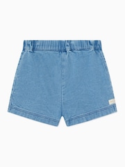 Mori Denim Blue Chambray Pull Up Shorts - Image 1 of 1
