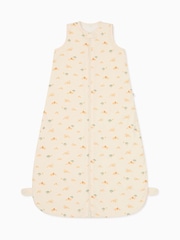 MORI Cream Lion Print Cotton/Viscose Blend Front Zip 1.5 Tog Sleep Bag - Image 1 of 3