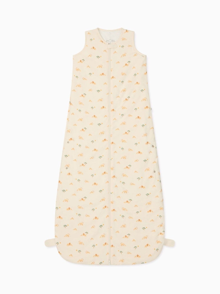 MORI Cream Lion Print Cotton/Viscose Blend Front Zip 1.5 Tog Sleep Bag - Image 3 of 3