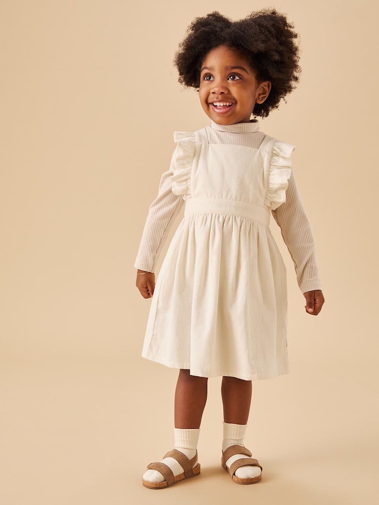 MORI Cream Cord Dress - Image 2 of 5 MORI Cream Cord Dress - Image 2 of 5