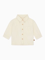 MORI Oversized Cream 100% Cotton Bamboo Cord Shirt - Image 1 of 1