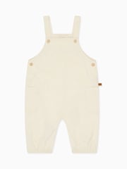 MORI Cream 100% Cotton Bamboo Cord Dungarees - Image 4 of 5