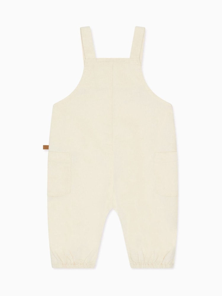MORI Cream 100% Cotton Bamboo Cord Dungarees - Image 5 of 5