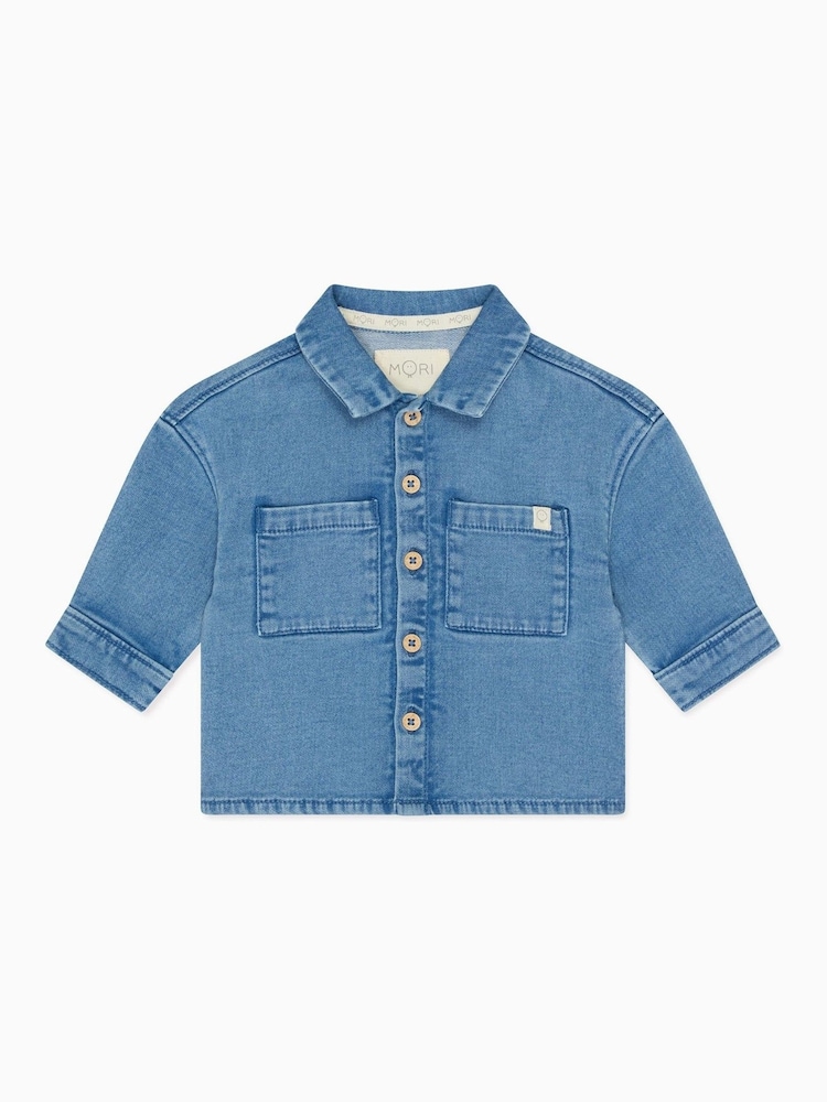 Mori Denim Blue Chambray Shirt - Image 3 of 3