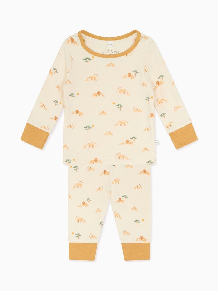 MORI Lion Print Supersoft Long Sleeve Pyjama Set - Image 5 of 5 MORI Lion Print Supersoft Long Sleeve Pyjama Set - Image 5 of 5