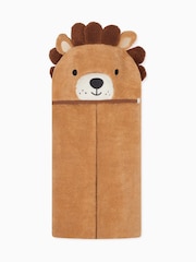 Mori Kids Lion 100% Organic Cotton Supersoft Hooded Brown Towel - Image 2 of 4