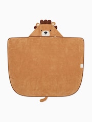 Mori Kids Lion 100% Organic Cotton Supersoft Hooded Brown Towel - Image 3 of 4